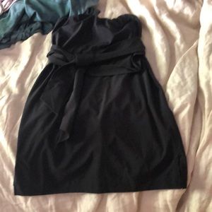 Athleta strapless black dress
